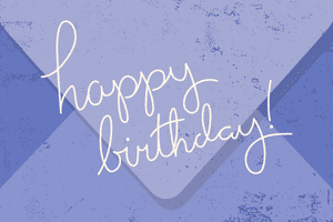 gift card - birthday purple