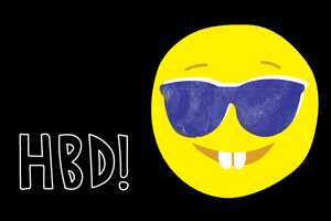 gift card - hbd smile