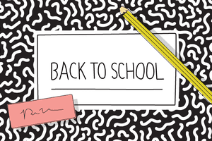 gift card - school notebook